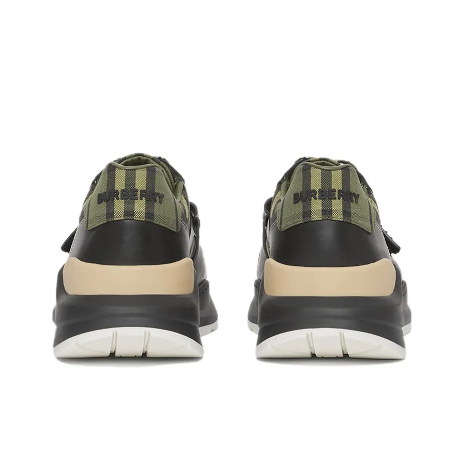 Burberry Abrasion Resistant Athletic Army Green Casual Shoes
