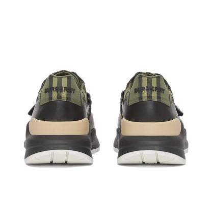 Burberry Abrasion Resistant Athletic Army Green Casual Shoes