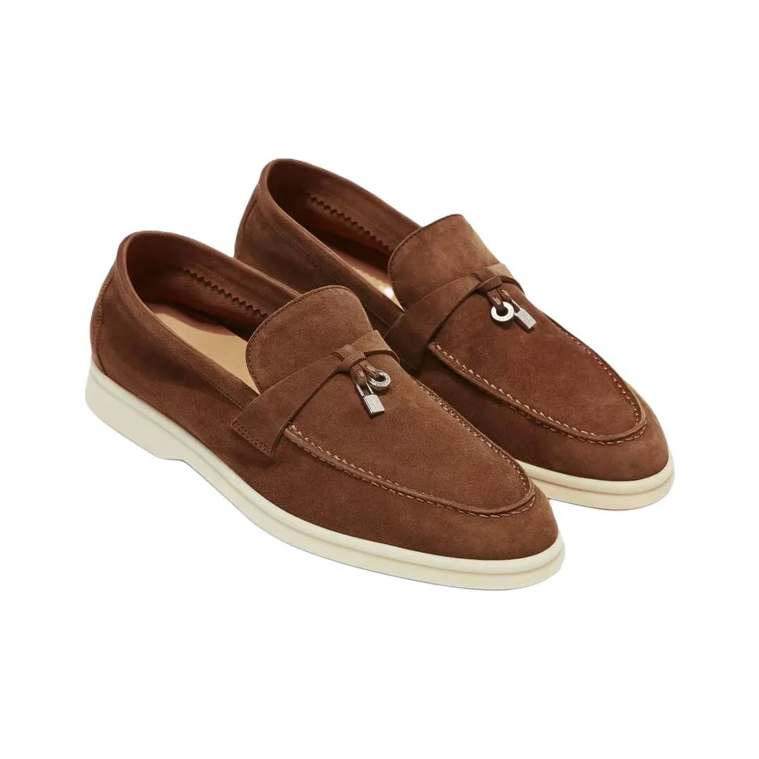 Loro Piana Summer Walk Loafer Vicuna Suede