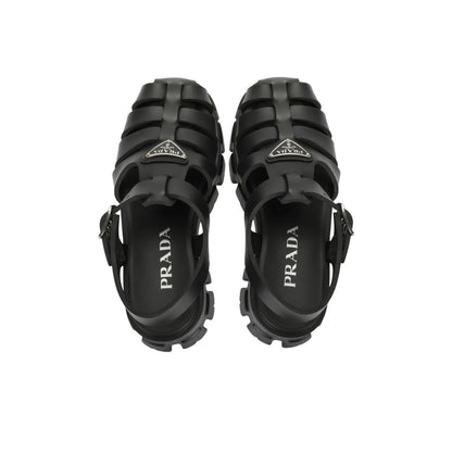 PRADA Monolith Roman Black Sandals