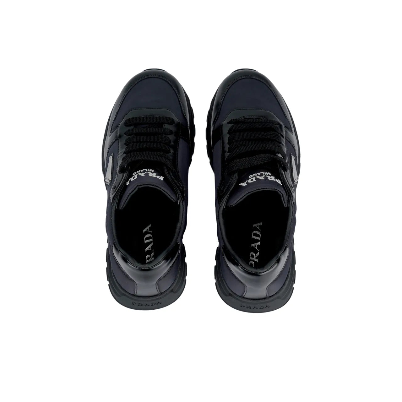 PRADA Prax 01 Leather Nylon Black Shoes