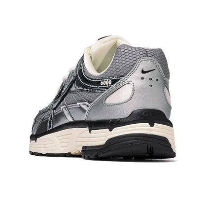 Nike P 6000 Abrasion Resistant White Silver Sneakers