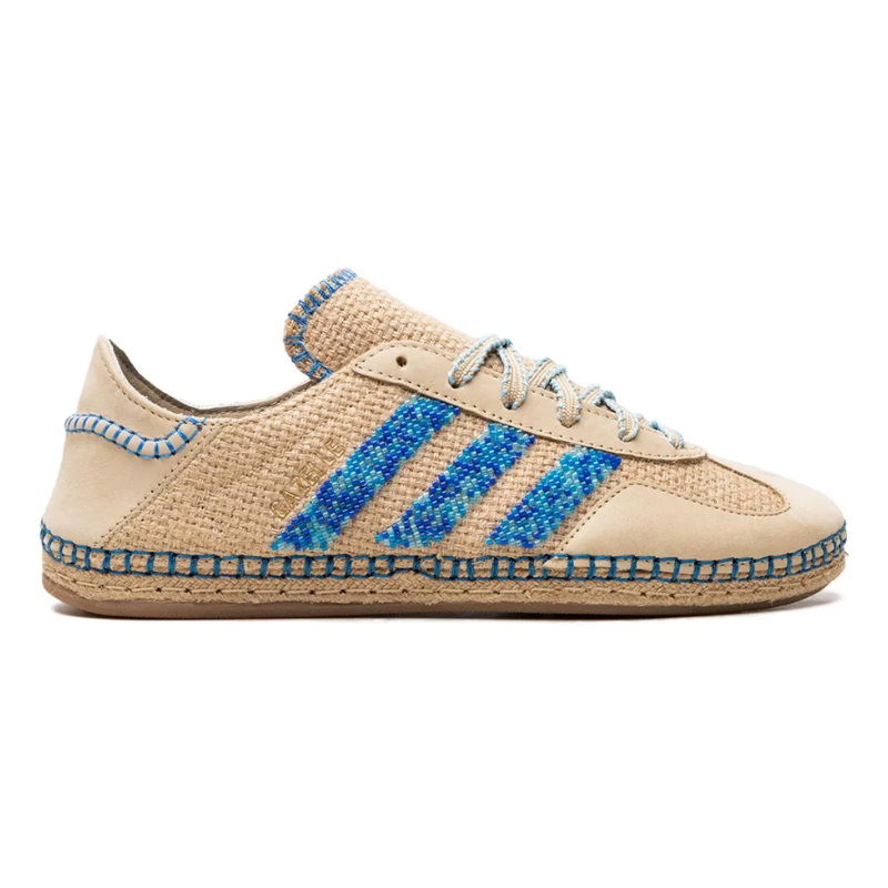 Adidas Gazelle Indoor Clot Linen Khaki Light Blue_Unique Store