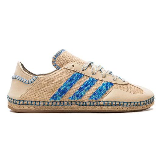 Adidas Gazelle Indoor Clot Linen Khaki Light Blue_Unique Store