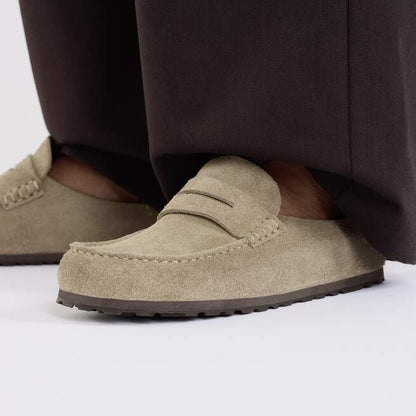 Birkenstock Naples Wrapped Suede Leather Taupe