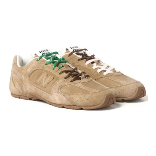New Balance X Miu Miu 530 SL Ecru suede and mesh sneakers