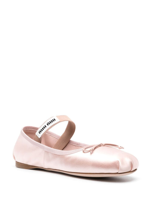 Miu Miu Satin Orchid Pink Ballet Flats