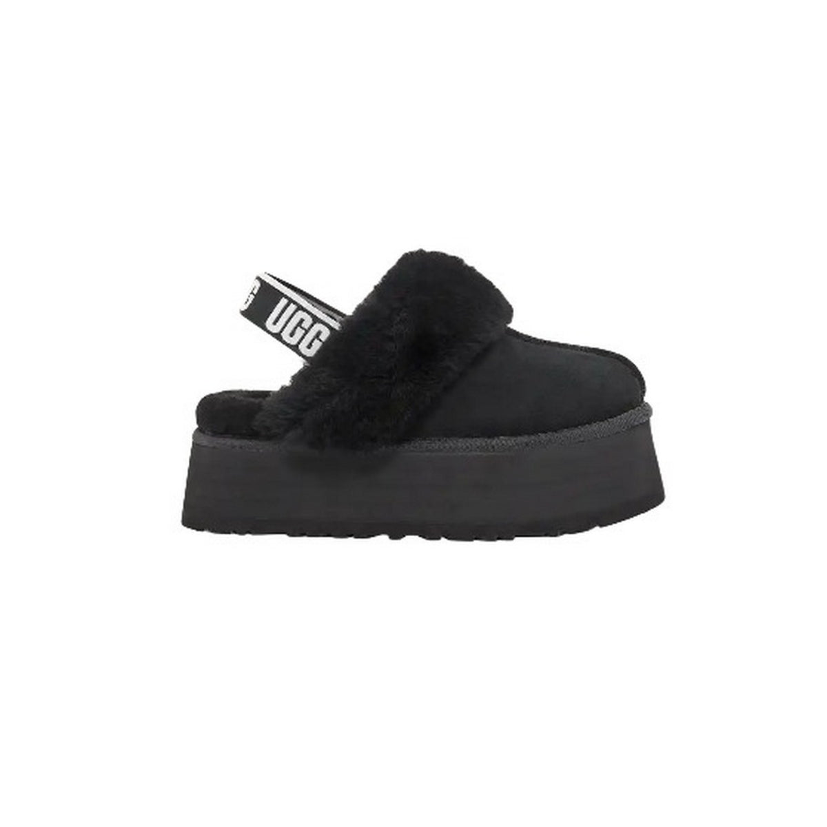 UGG Funkette Platform Black Kids Slipper