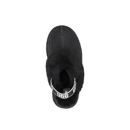 UGG Funkette Platform Black Kids Slipper