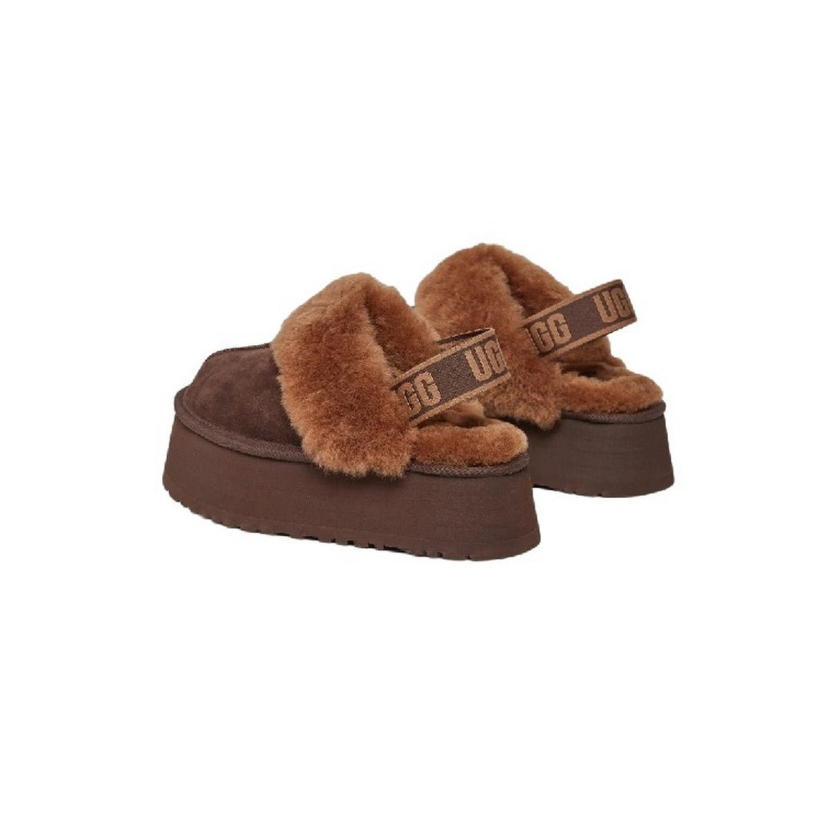 UGG Funkette Platform Burnt Cedar Kids Slipper