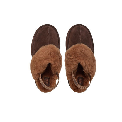 UGG Funkette Platform Burnt Cedar Kids Slipper