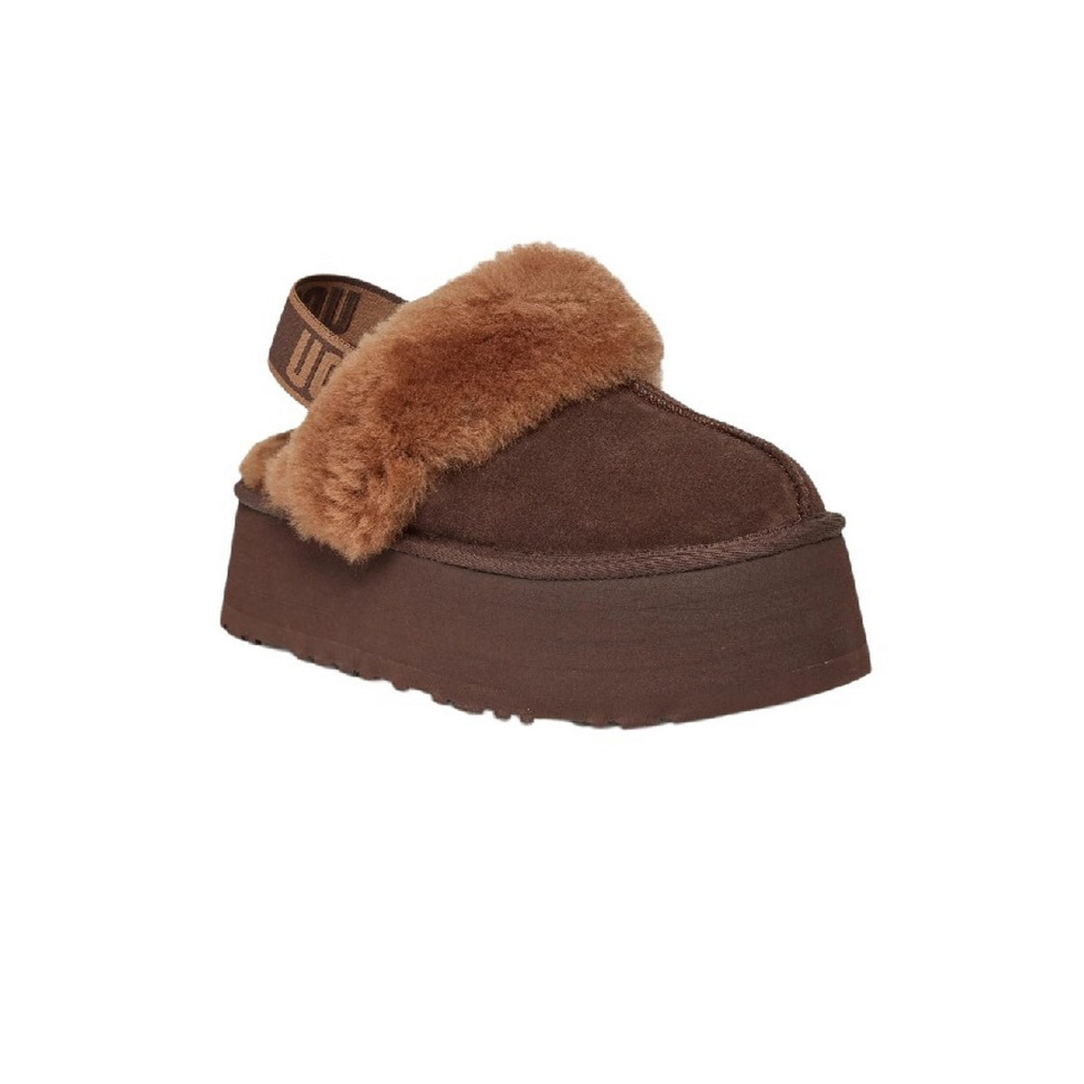 UGG Funkette Platform Burnt Cedar Kids Slipper