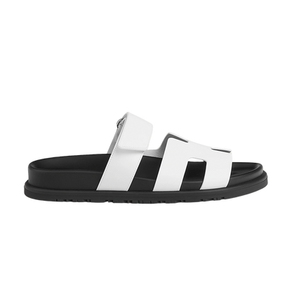 Hermes Chypre Sandal Blanc Calfskin Leather_Unique Store