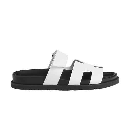 Hermes Chypre Sandal Blanc Calfskin Leather_Unique Store