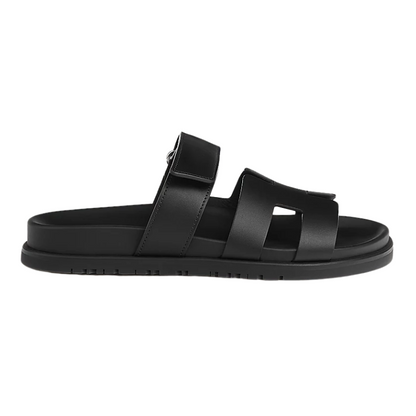 Hermes Chypre Sandal Noir Calfskin Leather_Unique Store