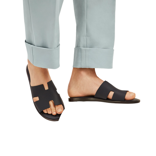 Hermès Izmir Sandals Navy