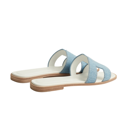 Hermes Oran Bleu Sandal Clair