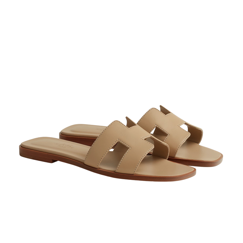 Hermes Oran Sandal Beige Lin