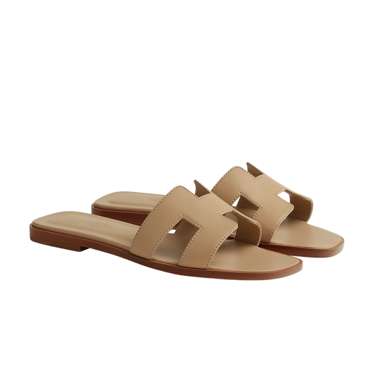 Hermes Oran Sandal Beige Lin