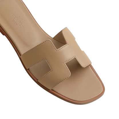 Hermes Oran Sandal Beige Lin