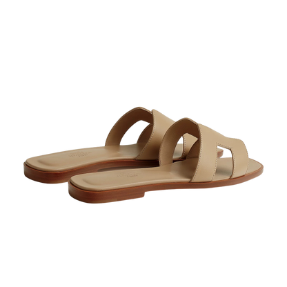 Hermes Oran Sandal Beige Lin