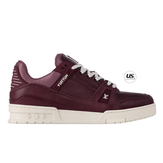 Louis Vuitton LV Trainer Matte Calf Leather Bordeaux Sneaker_Unique Store