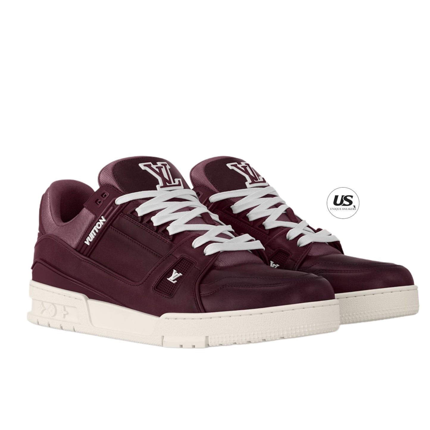 Louis Vuitton LV Trainer Matte Calf Leather Bordeaux Sneaker