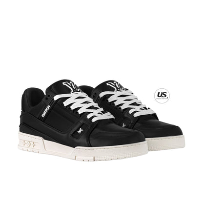 Louis Vuitton LV Trainer Matte Calf Leather Black Sneaker