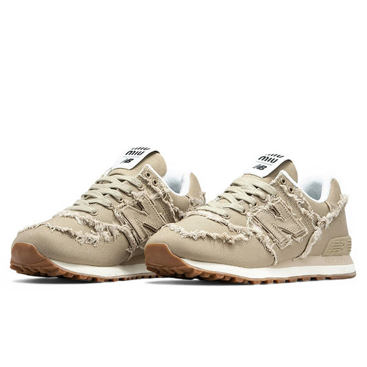 Miu Miu x New Balance 574 Denim Colonial Beige sneakers