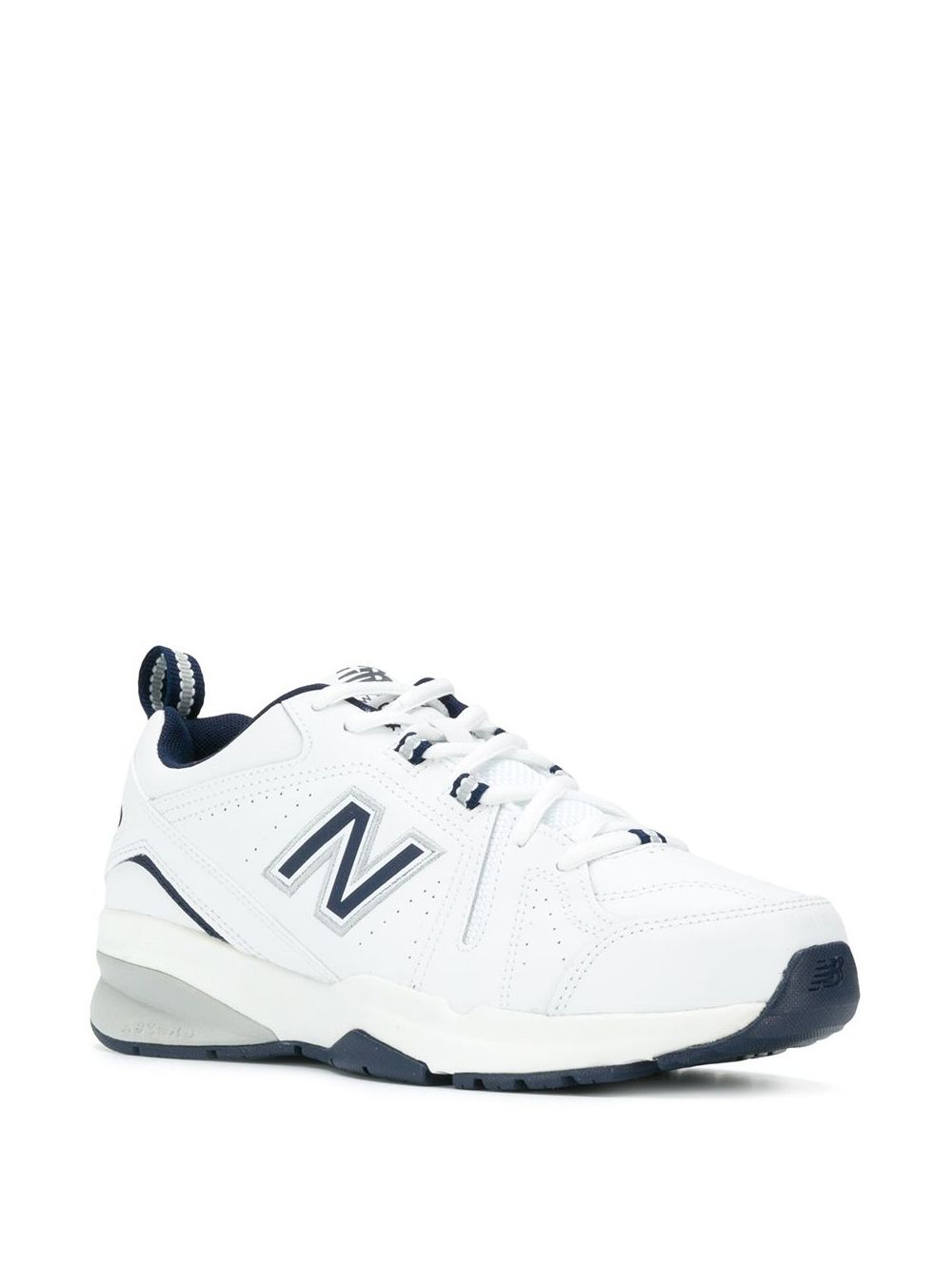 New Balance White Navy panelled sneakers