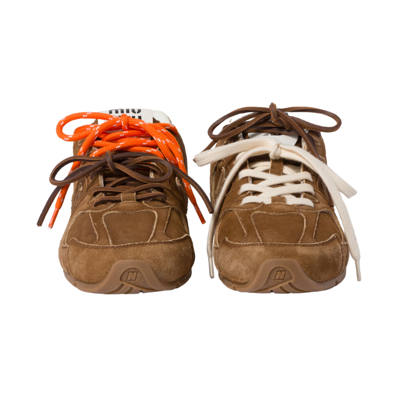 New Balance X Miu Miu 530 SL Cinnamon suede and mesh sneakers