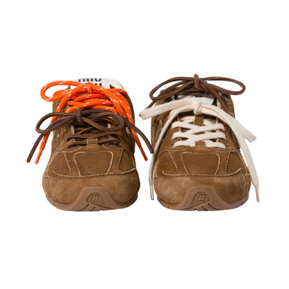New Balance X Miu Miu 530 SL Cinnamon suede and mesh sneakers