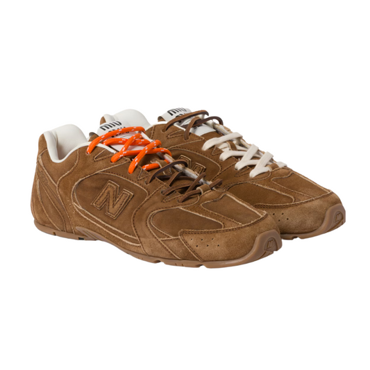 New Balance X Miu Miu 530 SL Cinnamon suede and mesh sneakers