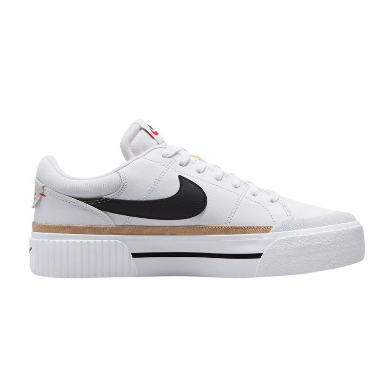 Nike Court Legacy Lift White Hemp Team Orange Black Sneakers_Unique Store