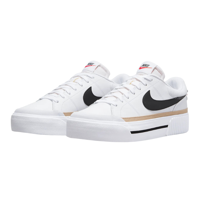Nike Court Legacy Lift White Hemp Team Orange Black Sneakers