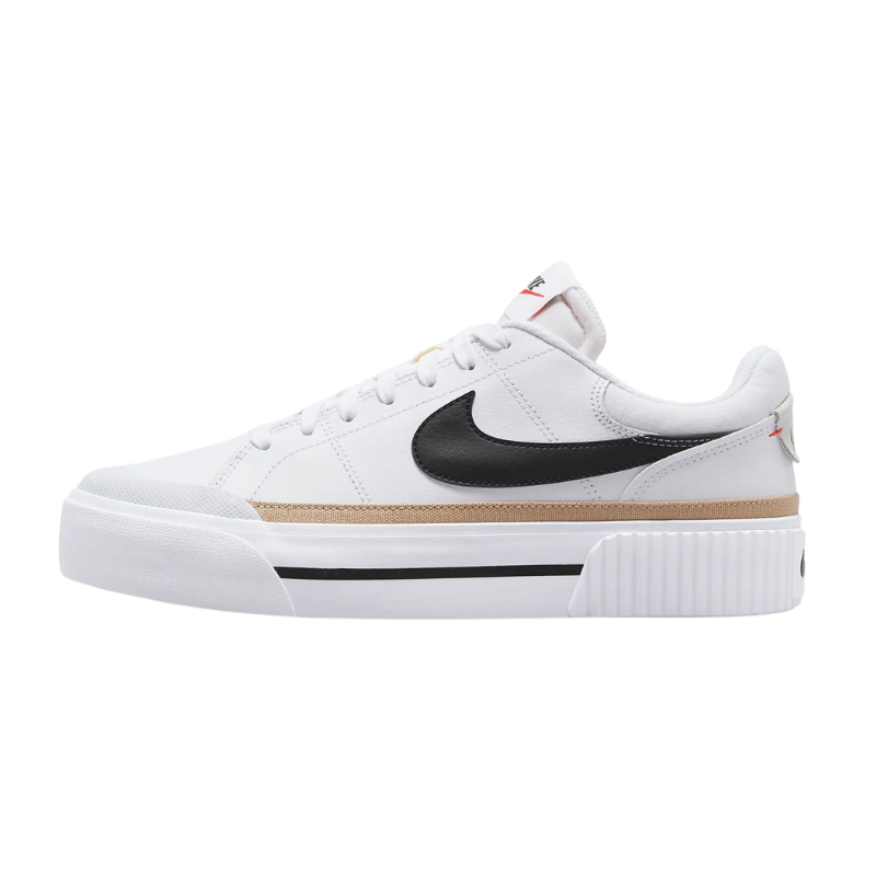 Nike Court Legacy Lift White Hemp Team Orange Black Sneakers