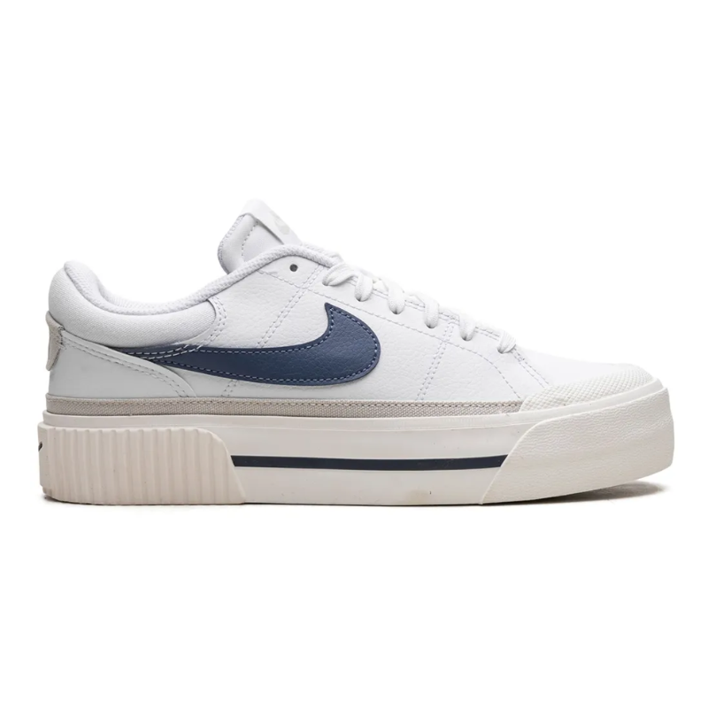 Nike Court Legacy Lift White Navy Sneakers_Unique Store