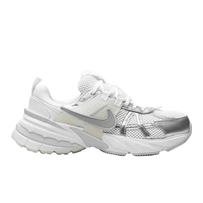 Nike V2K Run White Silver Sneakers_Unique Store