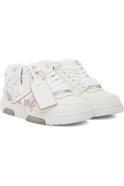 Off-White Out Of Office Low Tops For Walking White Pink