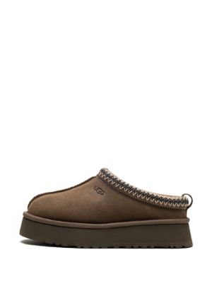 UGG Tazz Dark Brown Contrast Stitch Slippers