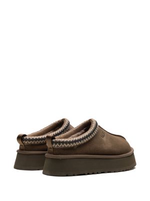 UGG Tazz Dark Brown Contrast Stitch Slippers