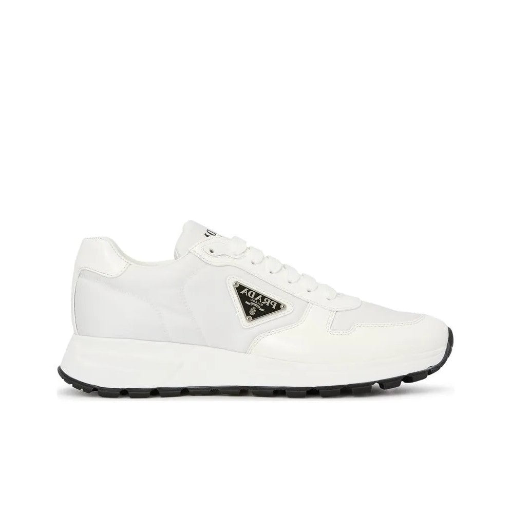 PRADA Prax 01 Leather Nylon White Black Shoes_Unique Store