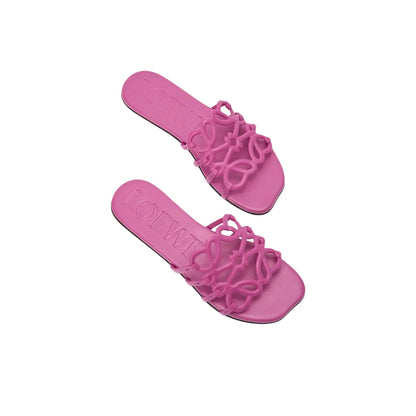 Loewe Petal Anagram Pink Slides