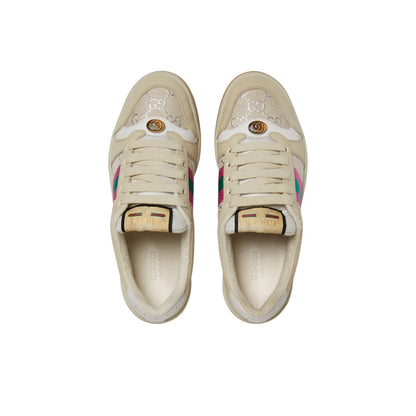 GUCCI Screener Beige Pink Low top Sneakers