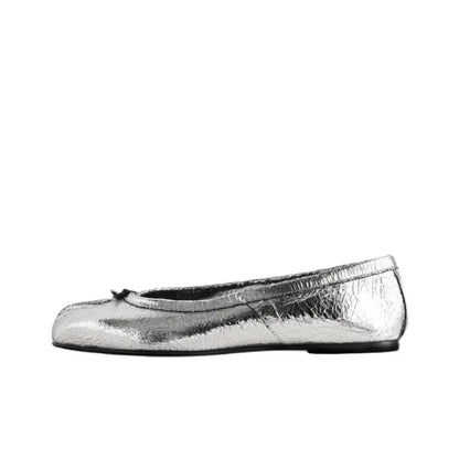 Maison Margiela Tabi Broken Mirror Silver Ballerina Flats