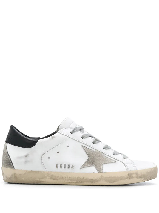 Golden Goose Super-Star with black heel tab and metal stud lettering_Unique Store