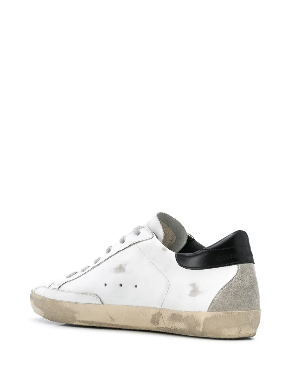 Golden Goose Super-Star with black heel tab and metal stud lettering