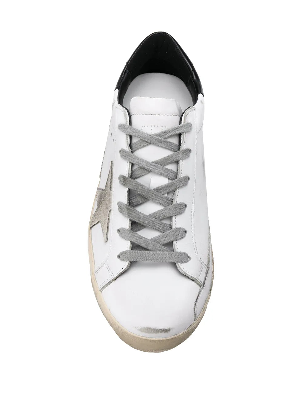 Golden Goose Super-Star with black heel tab and metal stud lettering