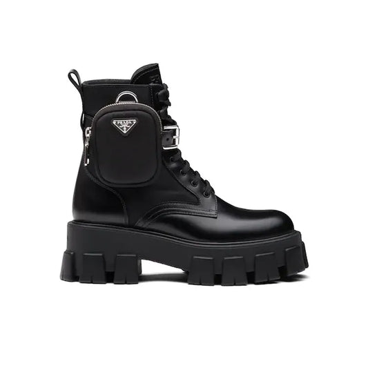 PRADA Monolith Black Ankle Boots_Unique Store