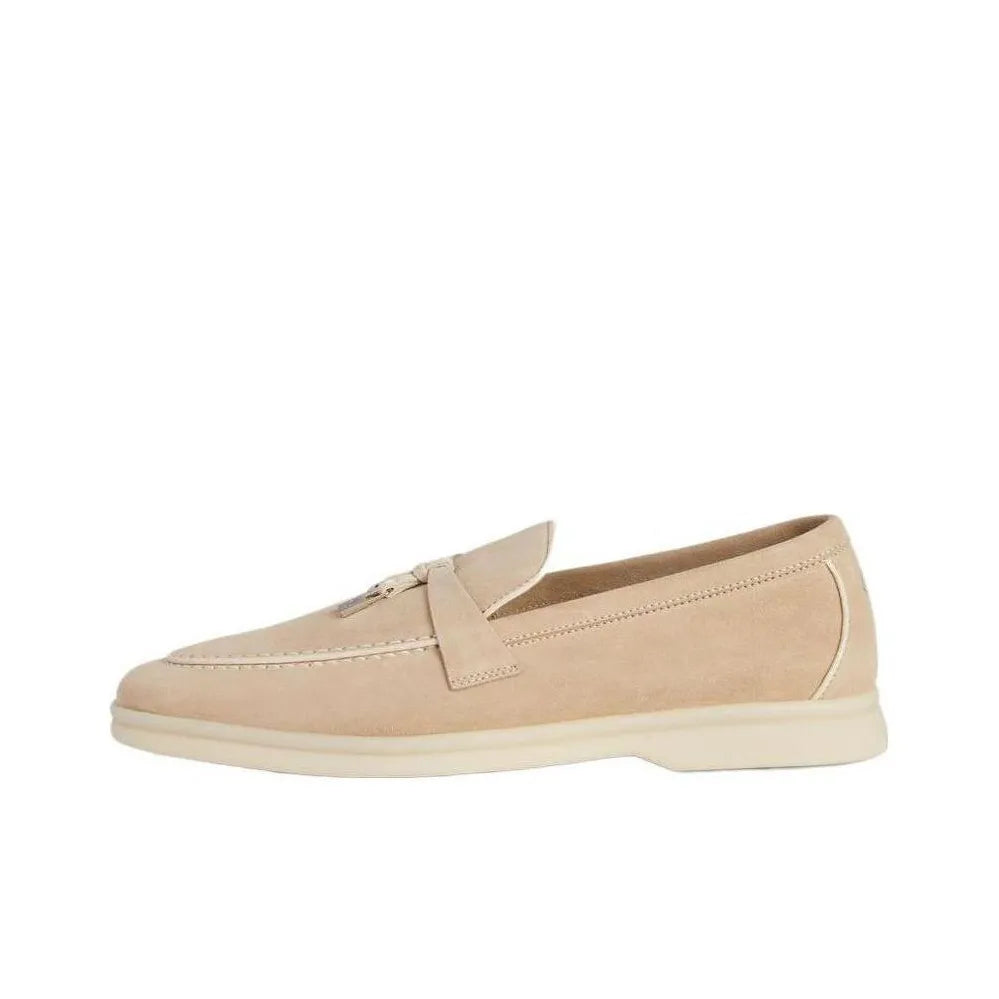 Loro Piana Summer Charms Walk Loafer Vicuna Suede